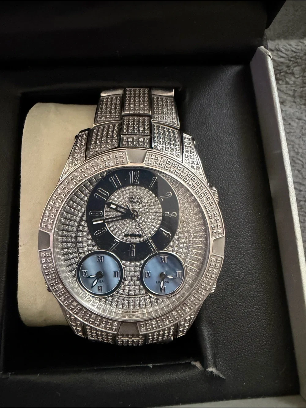 JBW Men’s Big Jetsetter III J6348B Swiss Quartz Watch
